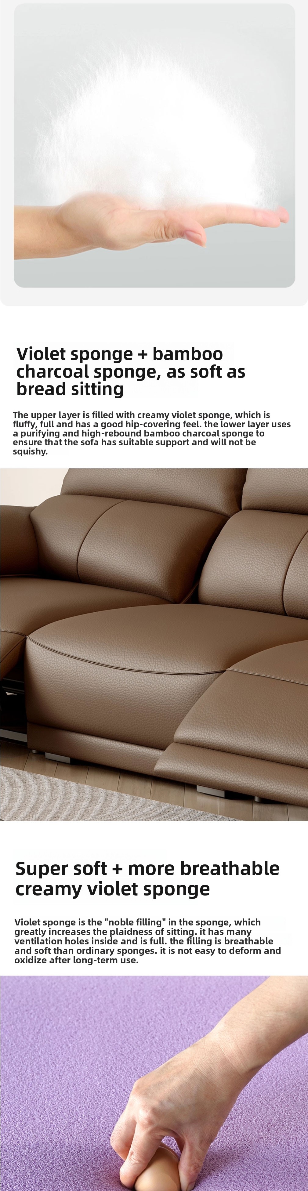 Italian Luxury Electric Designer Sofa Genuine Leather Recliner Extendable Modern Living Room Centerpiece USB Charging Metal