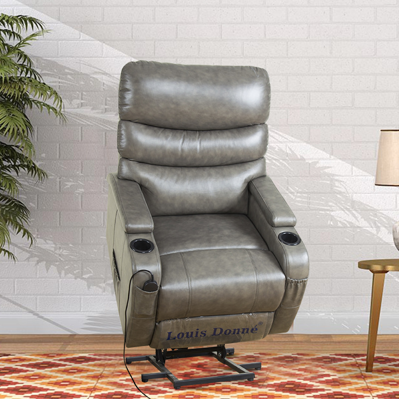 Modern Electric Leather Recliner Smart Furniture Elderly Multifunctional Home Use Living Room Sofa Adjustable Height Solid Wood