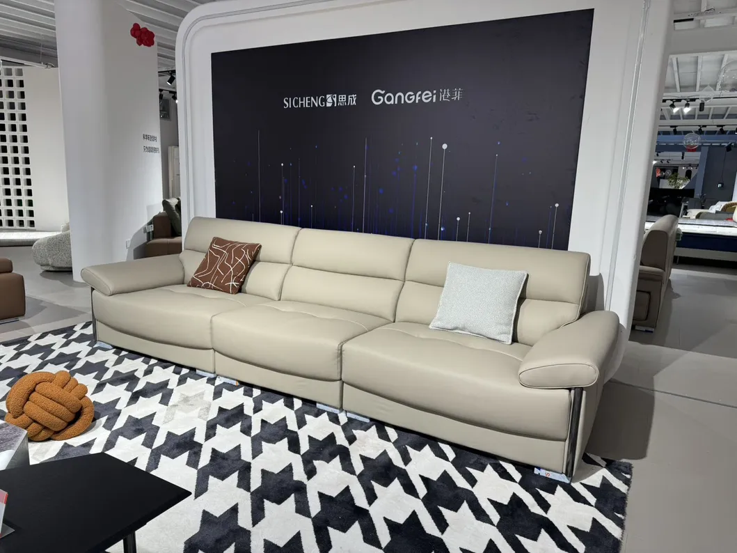 Wholesale Contemporary Living Room Home Furniture Modular Functional Sofa Solid Wood Frame Genuine Leather Electric Recliner Couch