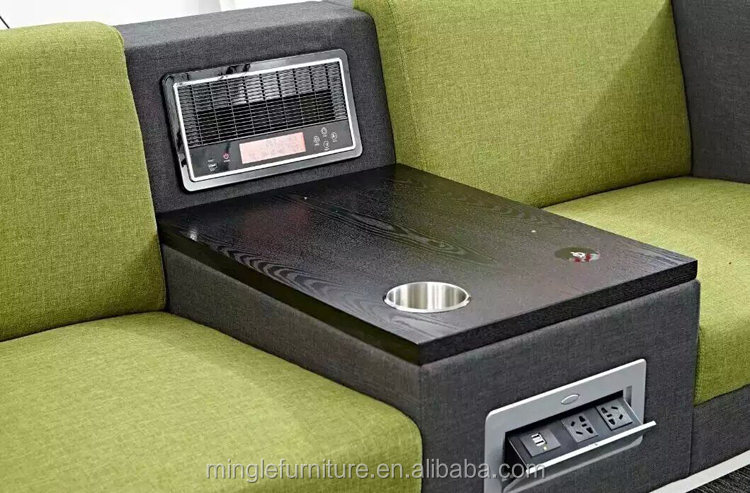 New Function Office Sofa Furniture Office Sofa USB Leisure Sofa with Power Charging Plug