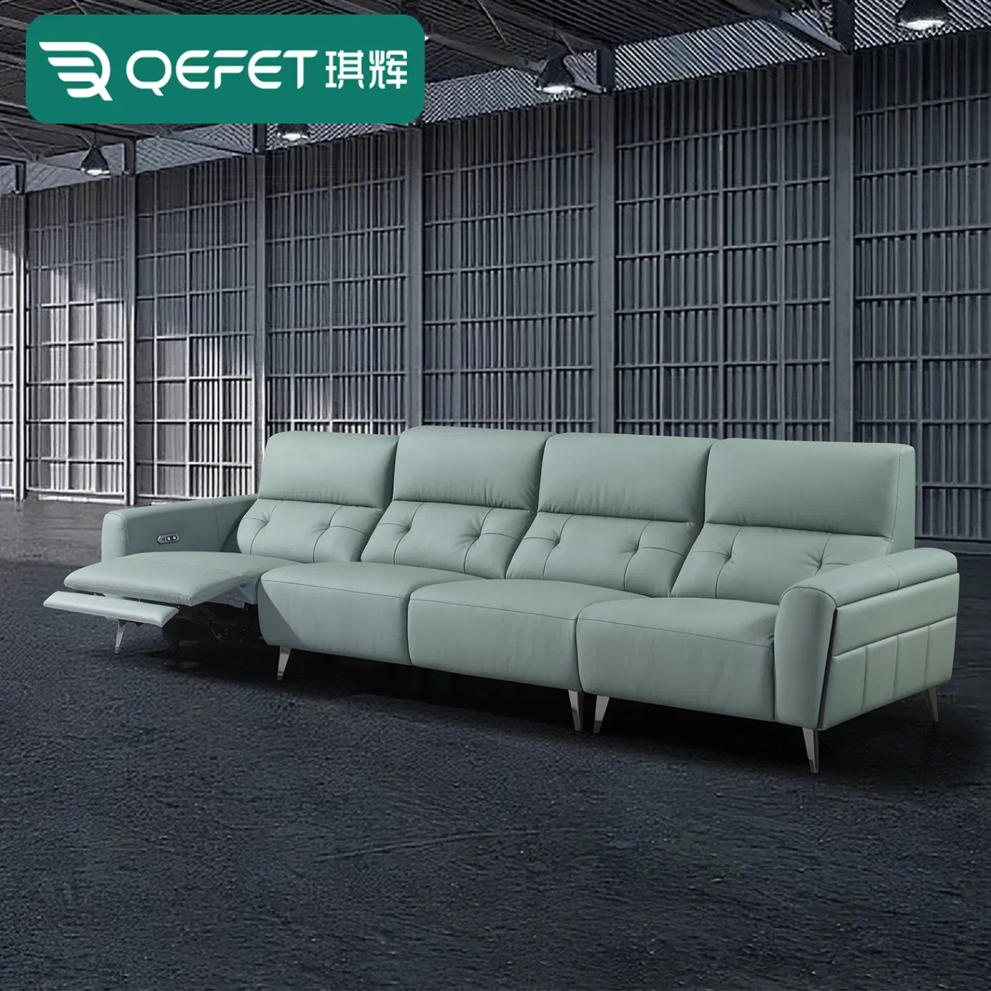 Modern Furniture Living Room Sofa Set Electric Sectional Modular Recliner Functional Sofa with Cell Phone USB and Type-C Port Charging