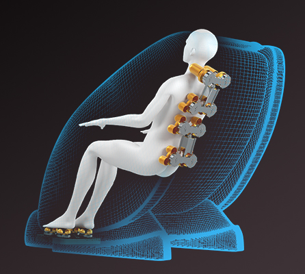 Intelligent mechanical 8 fix massage hands