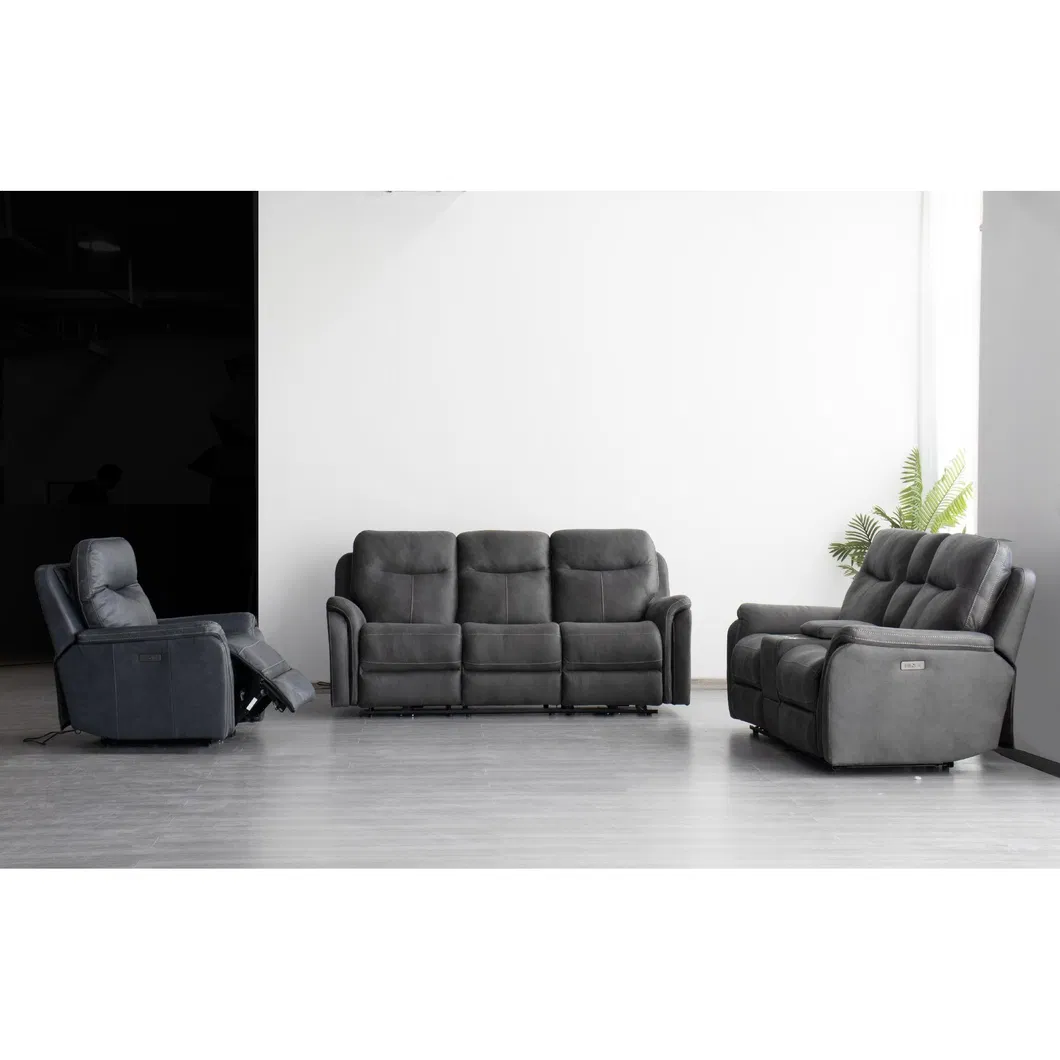 Modular Electric Reclining Leather Sofa Detail 2