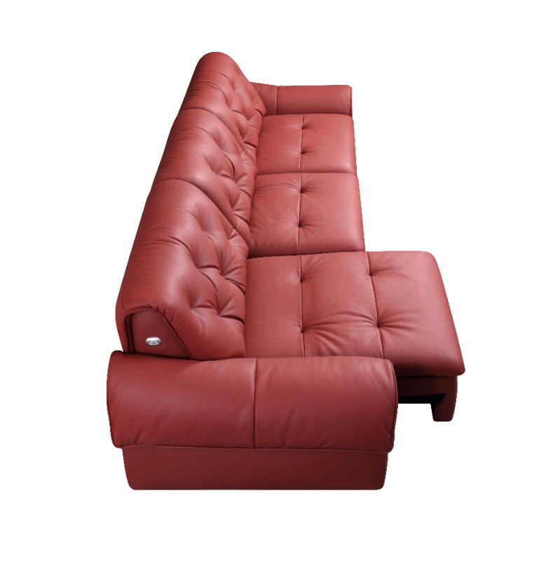 High-End 3 Seater Leather Electric Recliner Sofa Bed with Smart Voice Control Power Reclining Sleeper for Large Living Room