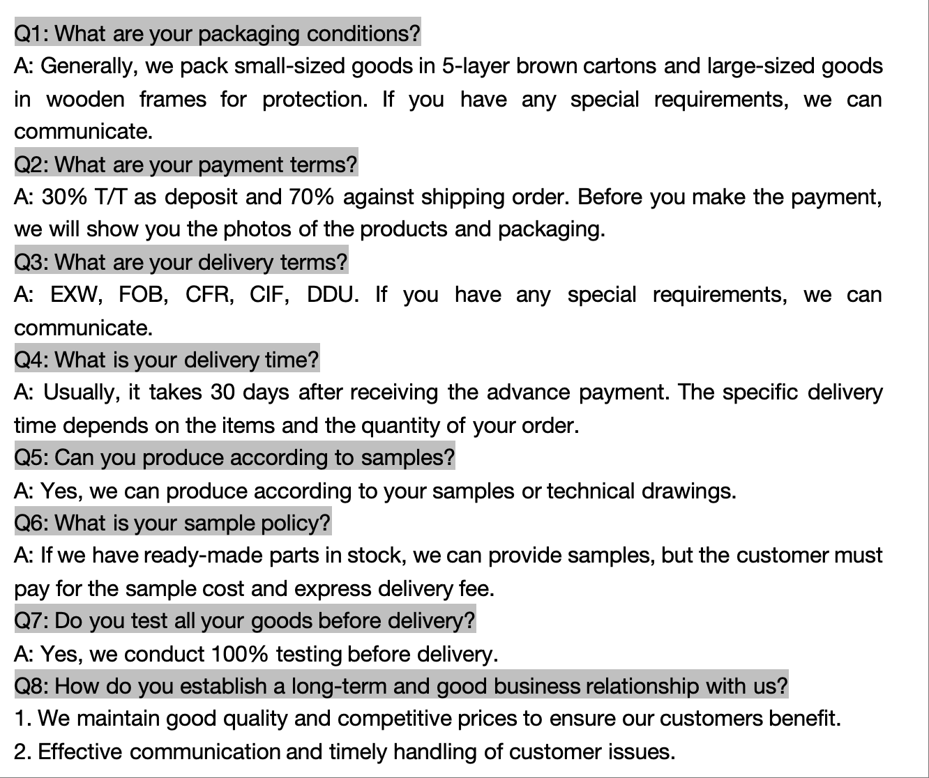 FAQ Overview Image