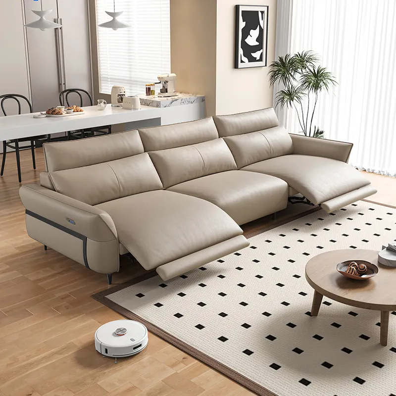 Modern Home Living Room Furniture Modular Electric Leather Recliner Cheap Sleeper Sofa