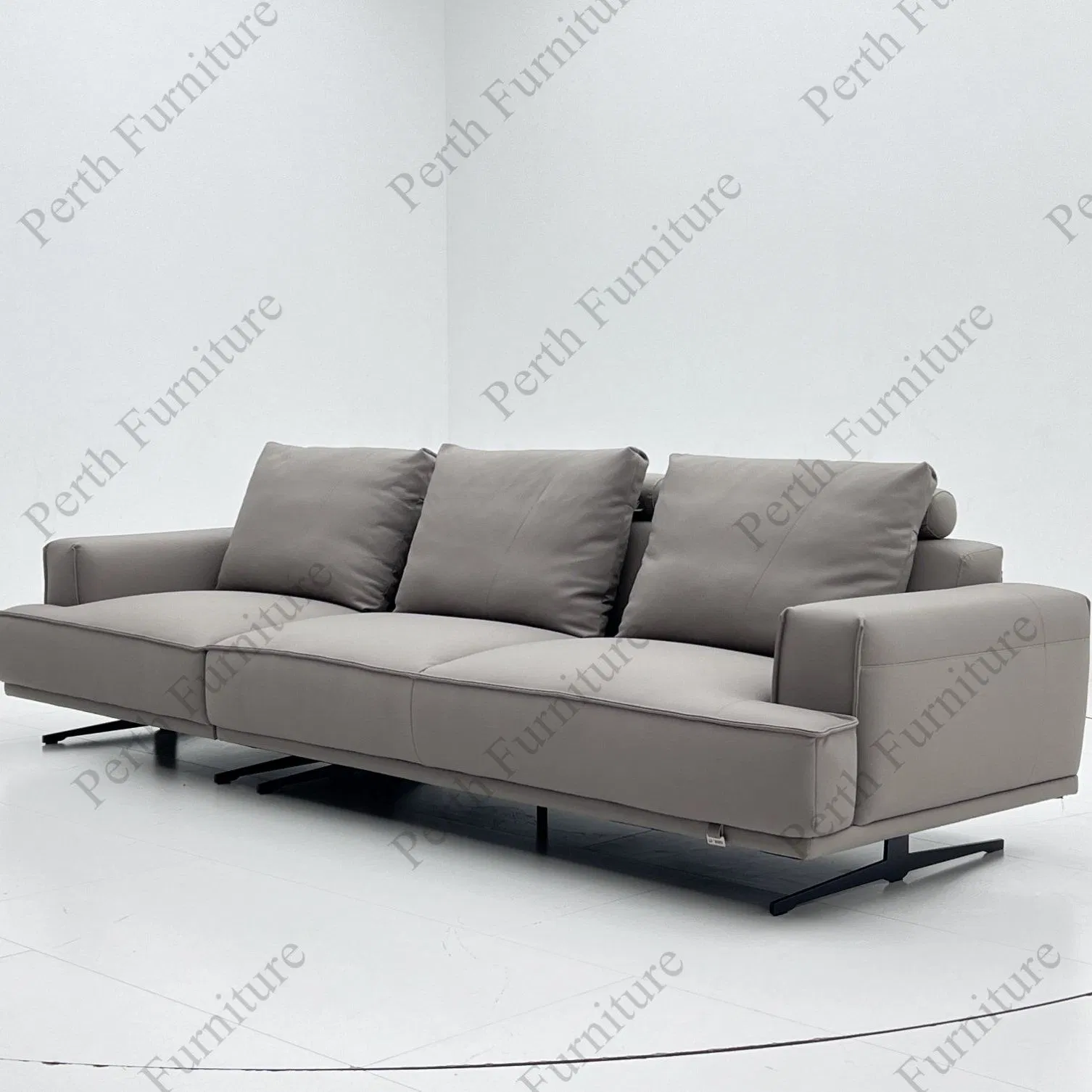 Luxury Sofa Modern Living Room Modular Functional Sofa Genuine Leather PVC Electric Recliner Sofa for Home Furniture-PS-6605