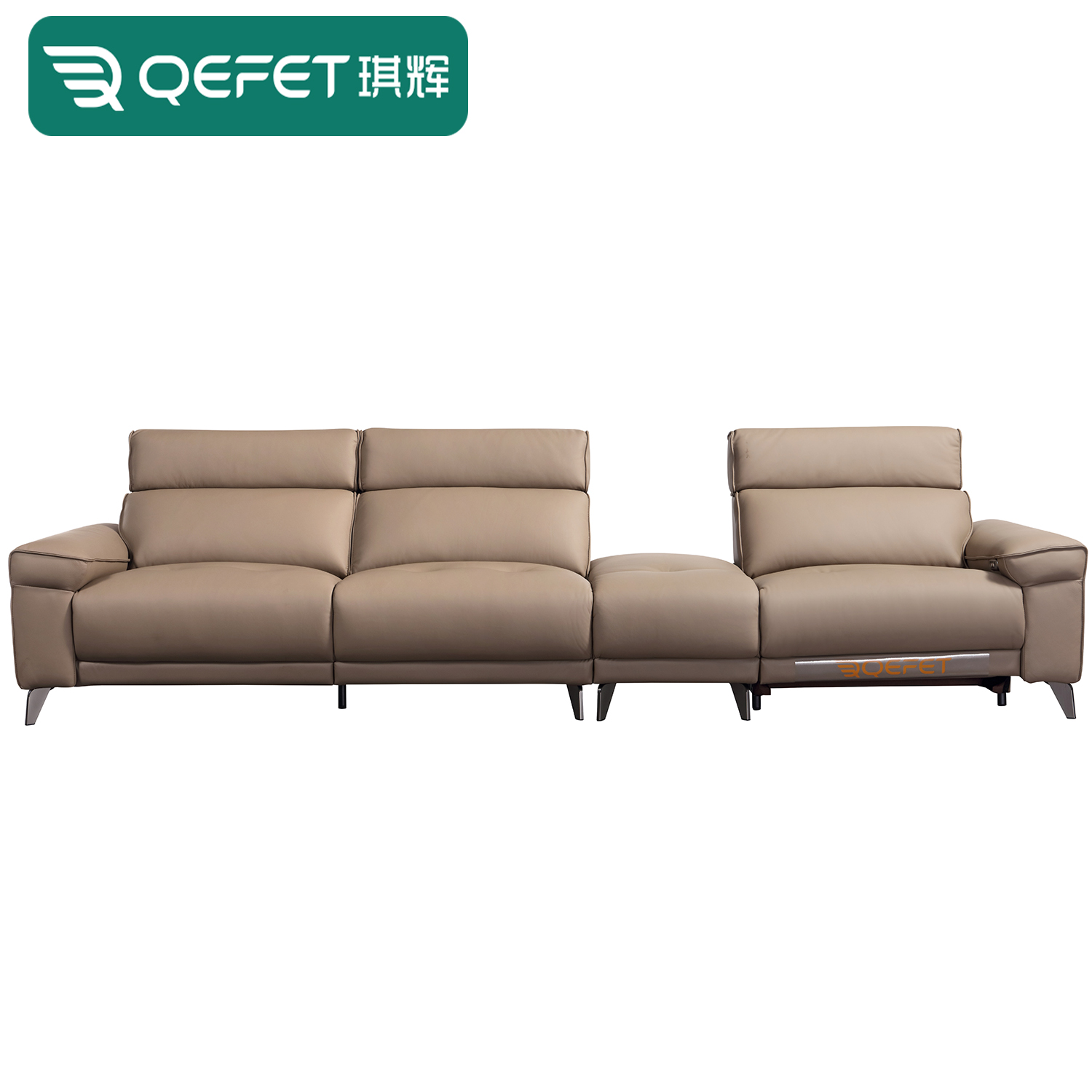 Wall-hugger Custom Wholesale Italian Modern Electric Recliner Sofa 3-Seater Minimalist Wood Italian Modern Living Room Recliner