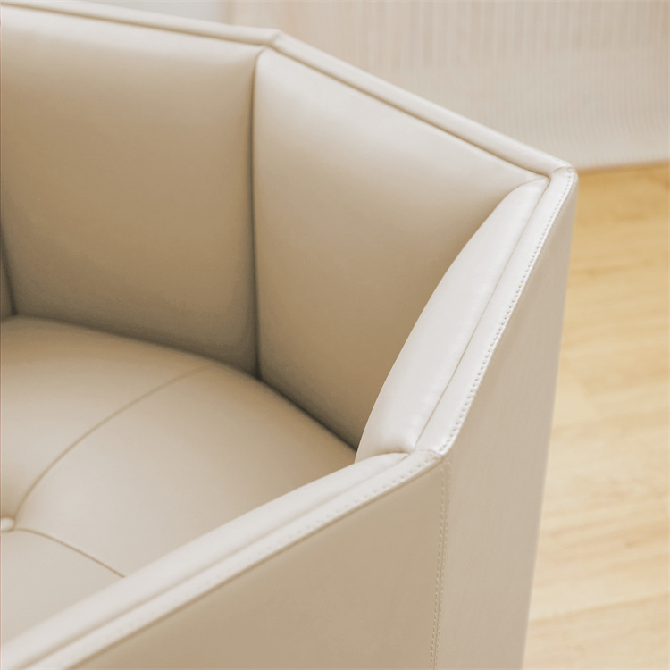 Wholesale 360 Degree Swivel Rocking Sofa Recliner Chair Relax Nordic Armchair with Leather for Bedroom Living Room