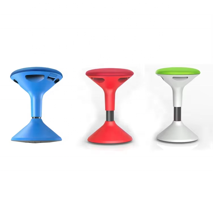 Height Adjustable 360 Swivel Rocking Wobble Stool Padded Fabric Seat Kids Sensory Balance Chair Wholesale Custom Available