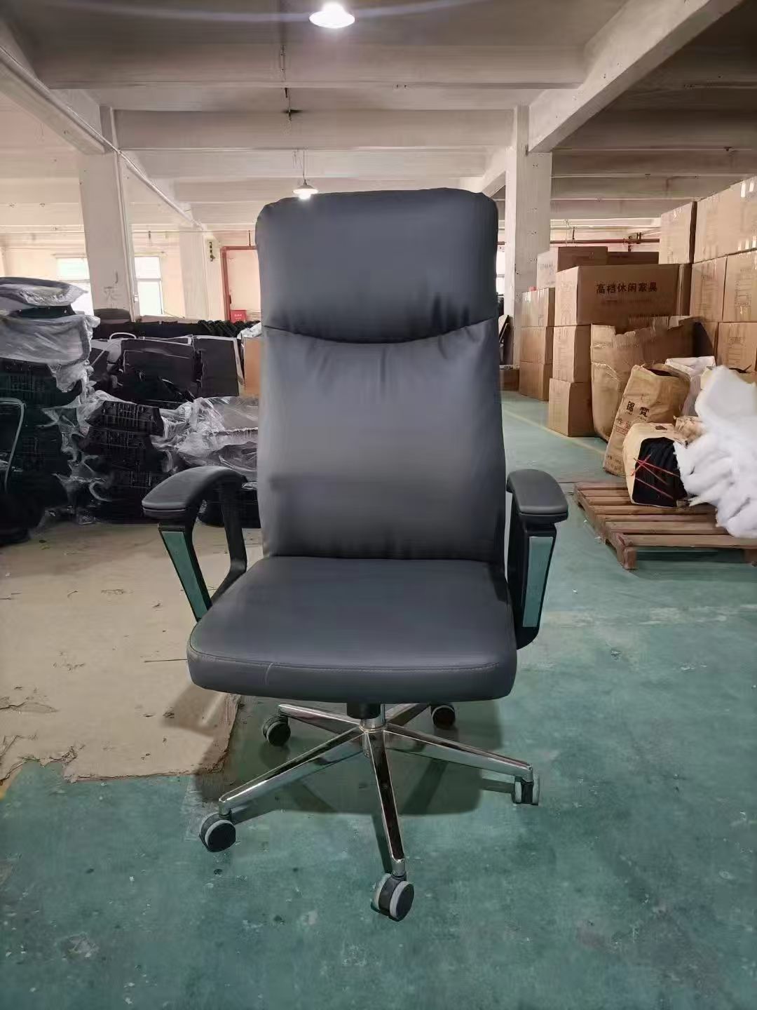 Professional Luxury Executive Comfortable Swivel Lifting Reclining Adjustable Function Plush Seat Synthetic Leather Office Chair