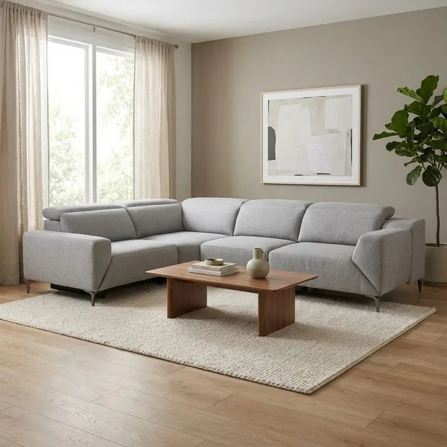 Sensor-Activated Home Living Room Sofa with Auto-Adjust Lumbar Support