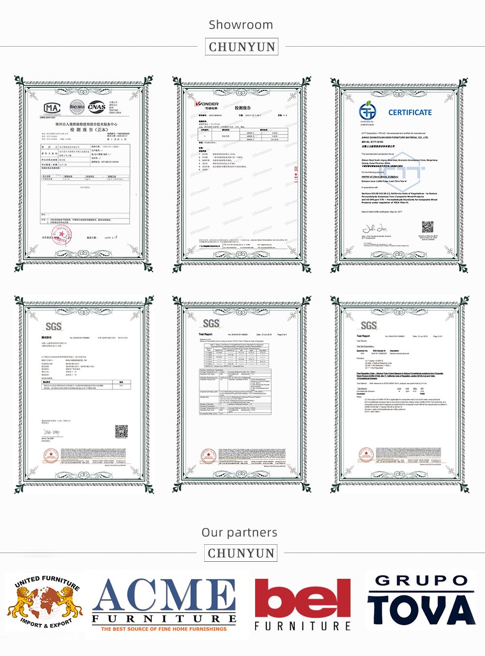 Sofa certifications and standards