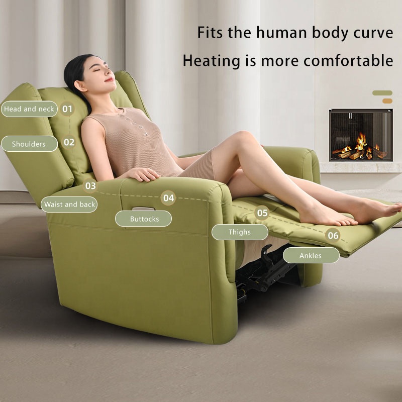 USB Power Swivel Electric Recliner Chair for Adults Infinite Position Massage Heat for Body for Living Room Rocker Sofa Chair