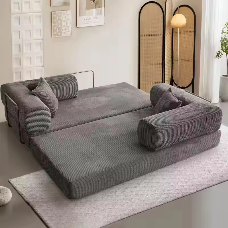 Space Saving Flat Pack Convertible Sleeper Sofa for E-Commerce