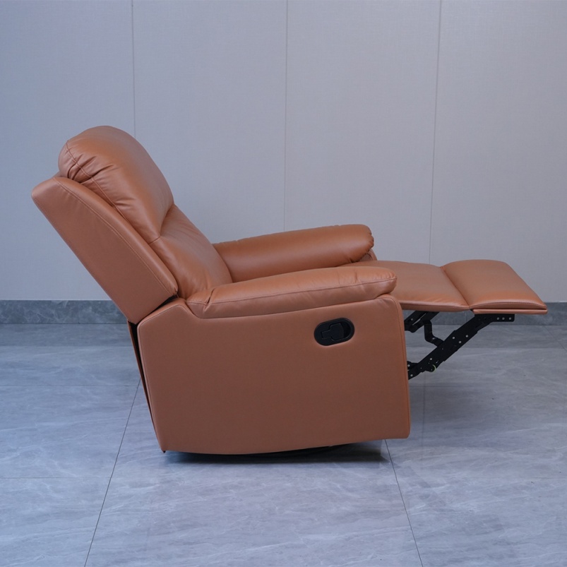 Factory Hot Sale Modern Luxury Foldable Fabric Metal Single Seat Manual Swivel Rocking Chair Recliner Bed Lift Customized Color
