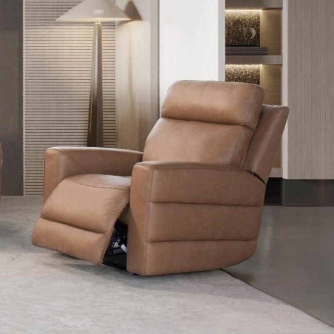 Factory Price High Back High Density Foam Core Contoured Lumbar Support Sectional Brown Leather Power Recliner Loveseat Sofa Set