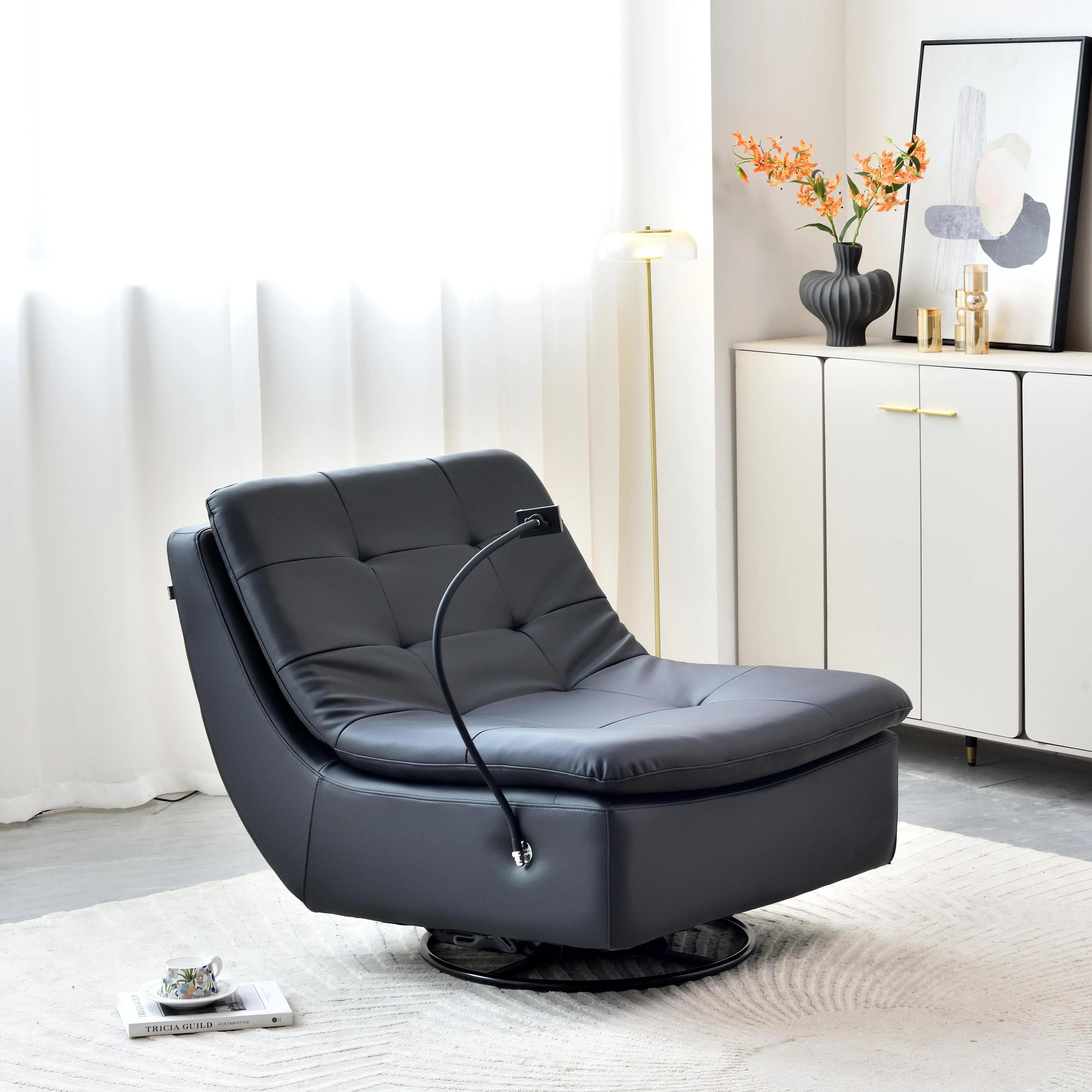 Chinese Factory Modern Multifunctional 360&deg; Swivel Rocking Lazy Chair Reclining Leisure Lounge Sofa
