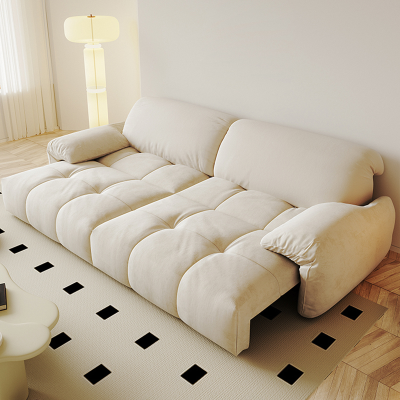 Smart Electric Elephant Ear Sofa Bed Cream Style Retractable Extendable Reclining for Small Apartments Hotels Villas Fabric