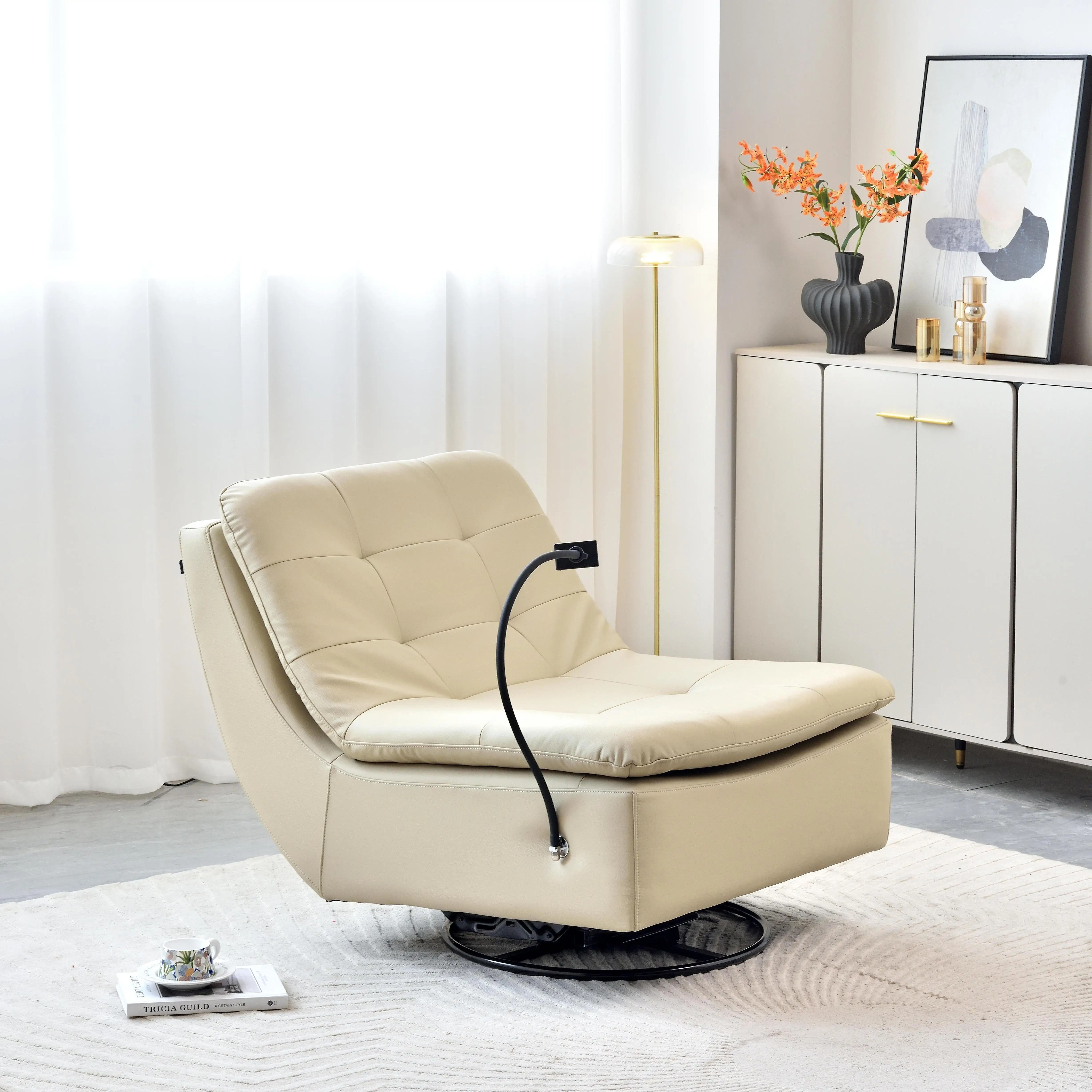 Chinese Factory Modern Multifunctional 360&deg; Swivel Rocking Lazy Chair Reclining Leisure Lounge Sofa
