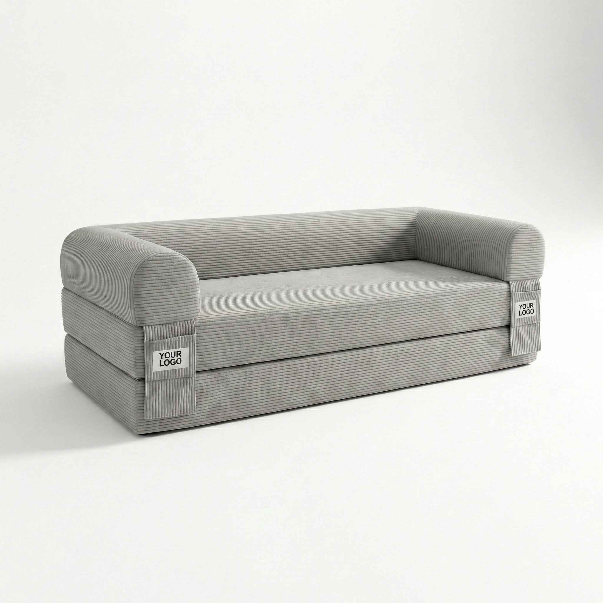 Wholesale Custom Fabric Loveseat Sofa Bed Futon Without Frame Compressed Foam Lazy Floor Couch for Vacation Rental Small Space
