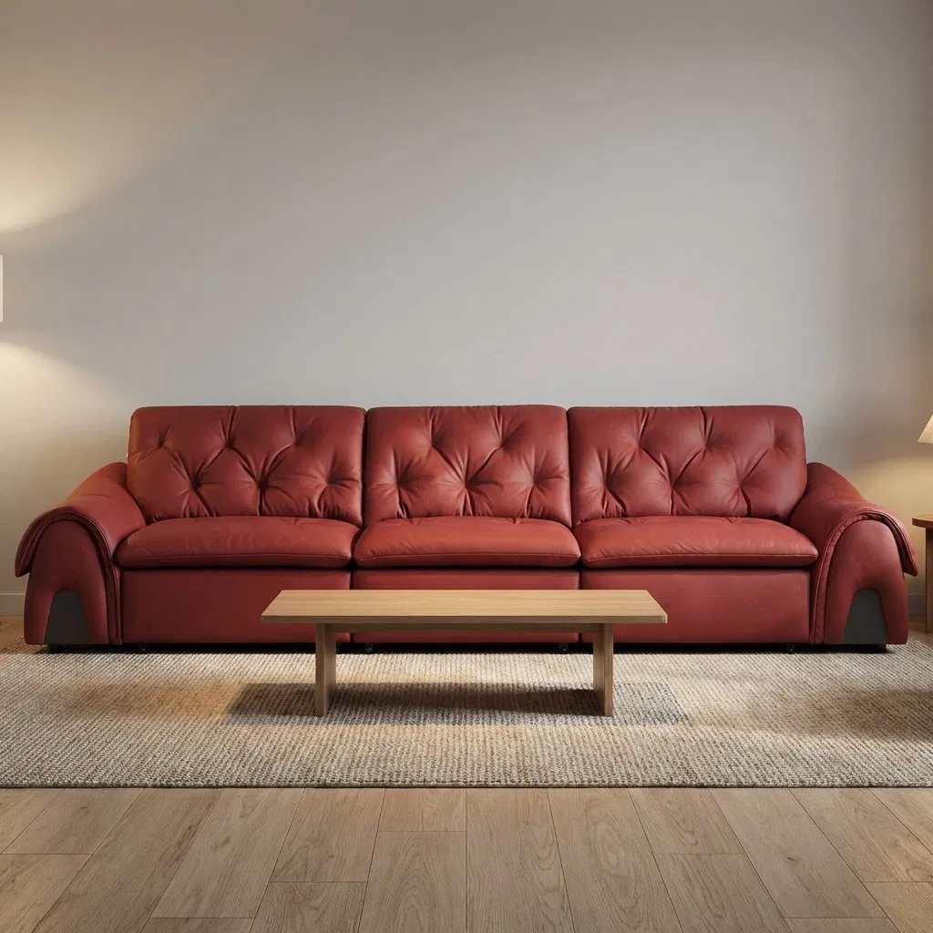 Luxury 3 Seater Leather Electric Recliner Sofa Bed with Voice Control Power Reclining Sleeper Couch for Villa Living Room