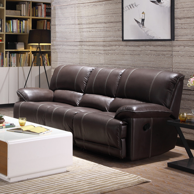 Modern Italian Style with Armrest Office Furniture Living Room Chairs Sleeper Leather Theatre Sofa