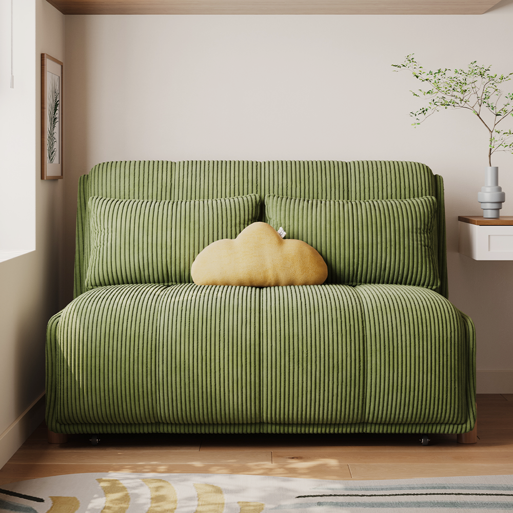Modern Electric Smart Fabric Recliner L-Shape Sofa Bed Convertible Foldable Solid Wood Frame School Mall Living Room Furniture