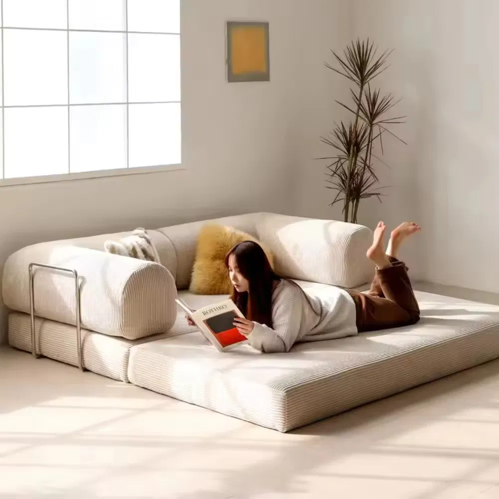 Space Saving Flat Pack Convertible Sleeper Sofa for E-Commerce