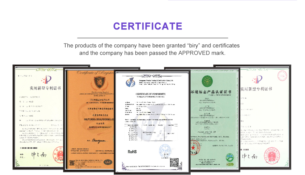 Quality certifications