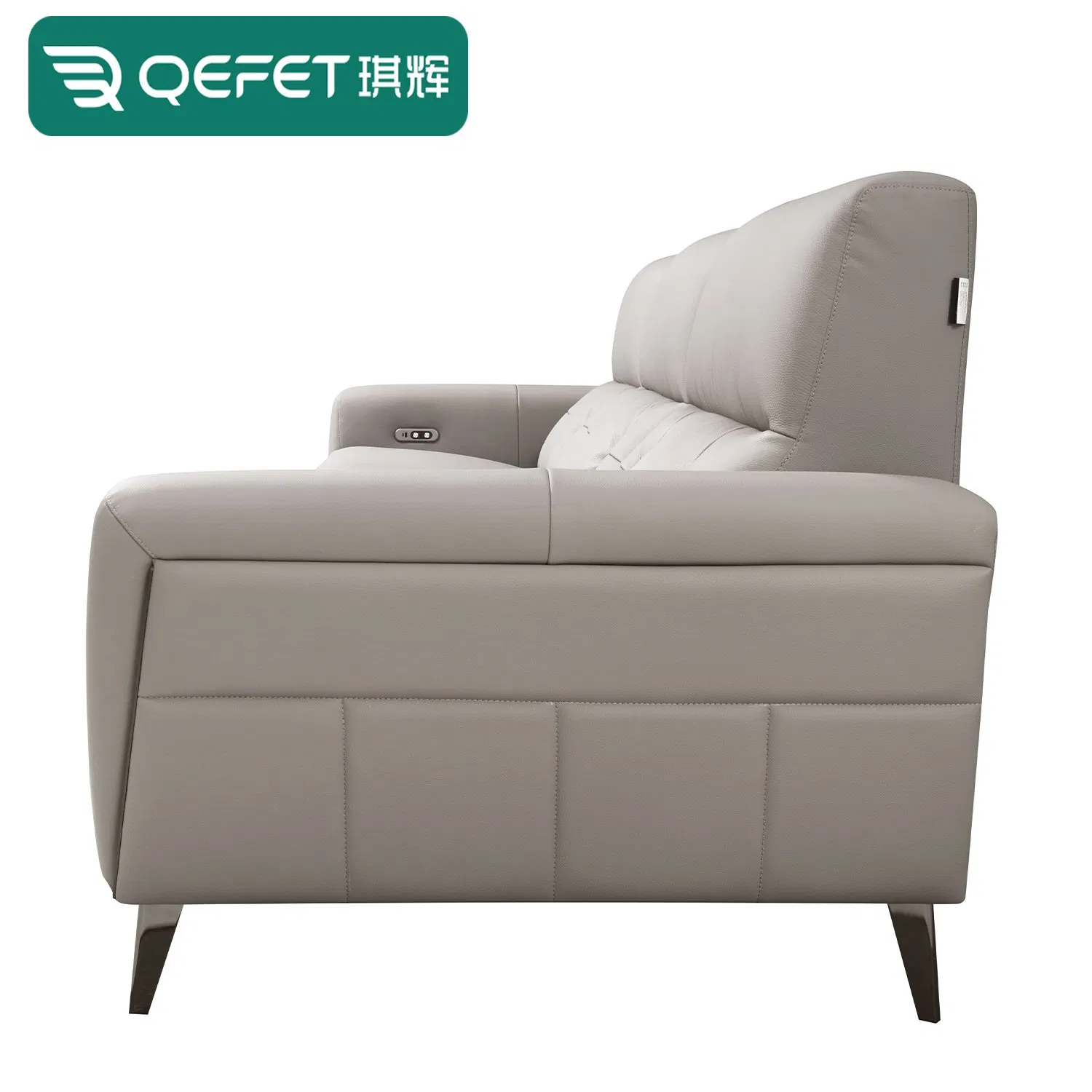 Modern Leather Sleeper Sofa Couch with Electric Power Function