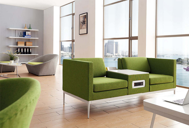 New Function Office Sofa Furniture Office Sofa USB Leisure Sofa with Power Charging Plug