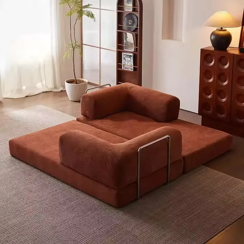 Space Saving Flat Pack Convertible Sleeper Sofa for E-Commerce