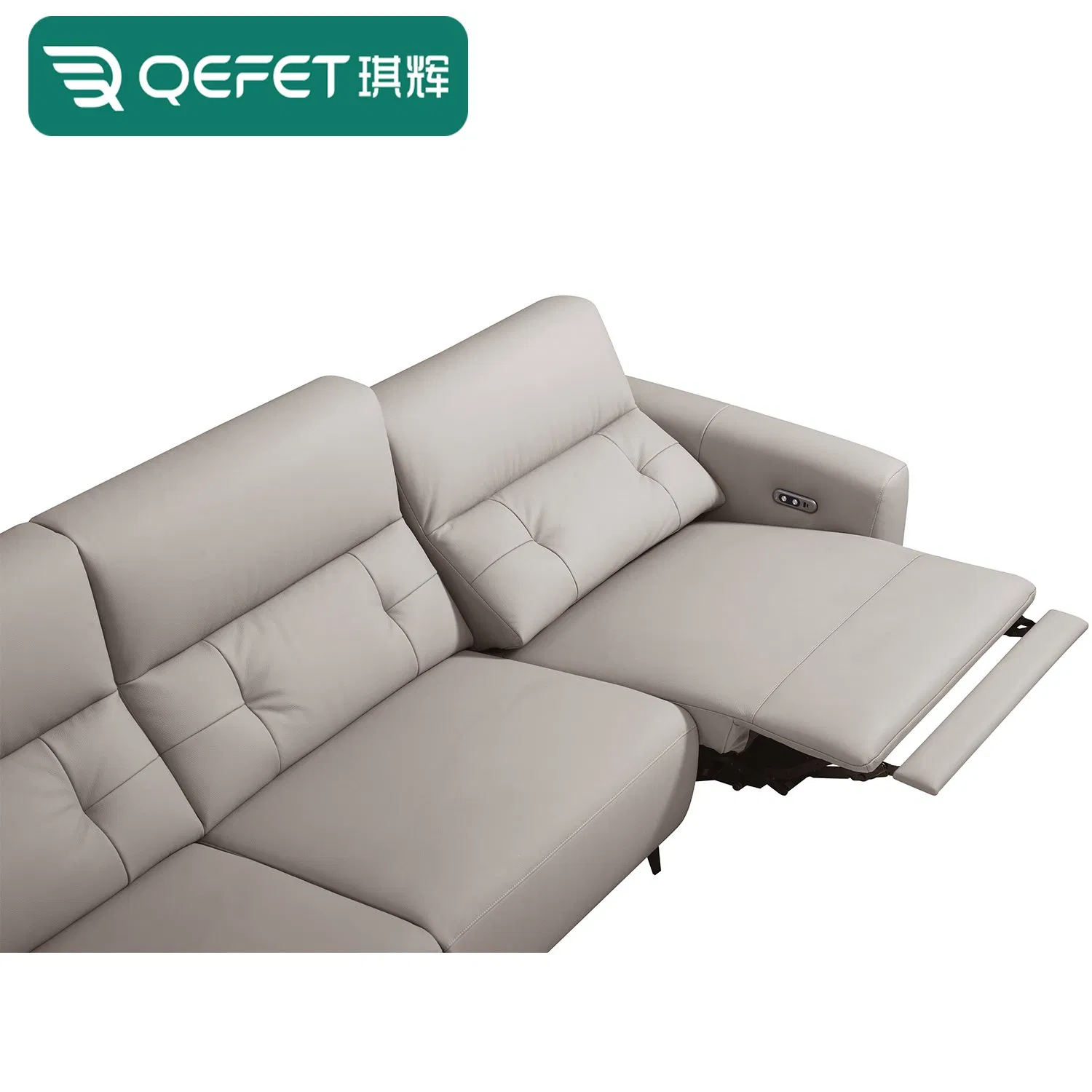 Modern Leather Sleeper Sofa Couch with Electric Power Function