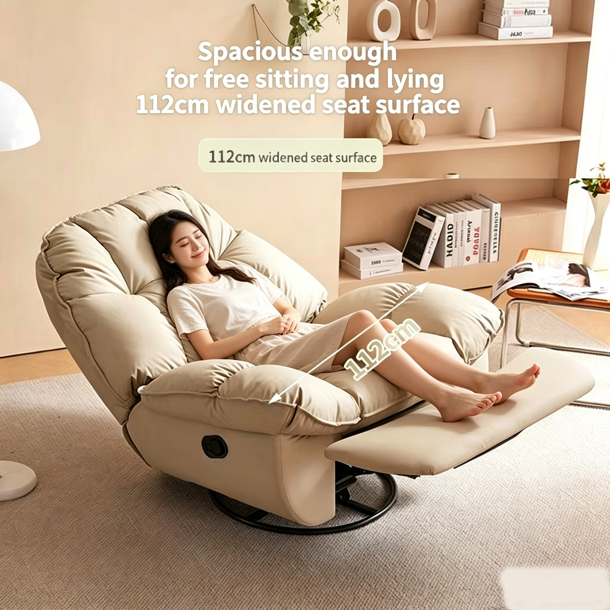 Factory Wholesale High Quality Single Electric Swivel Recliner Comfortable Multifunctional Living Room Rocking Sofa Chair Metal