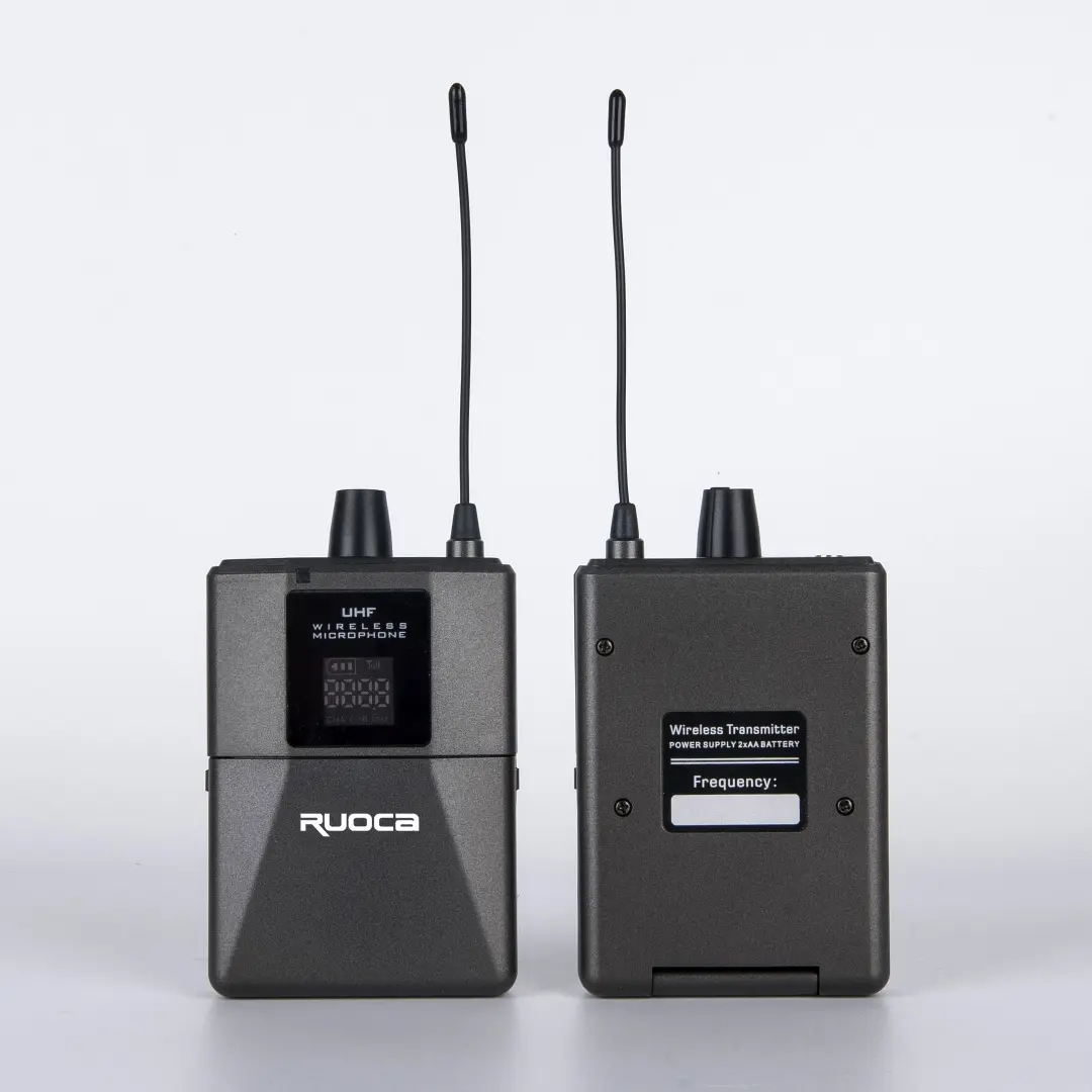 Wholesale Ruoca RC-U8061B Professional Single Bodypack with Clip or Headset Microphone UHF Wireless Microphone System with Recharging Mini Receiver for Home , Church , Conference Room,Stage Factories, Exporter
