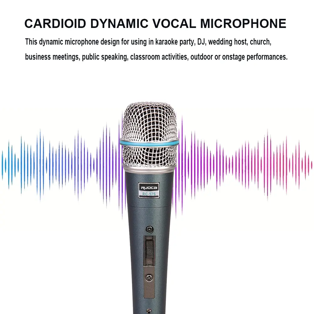 CE Certification Ruoca Handheld Microphone RC-57S DJ Microphone Factories, Exporter