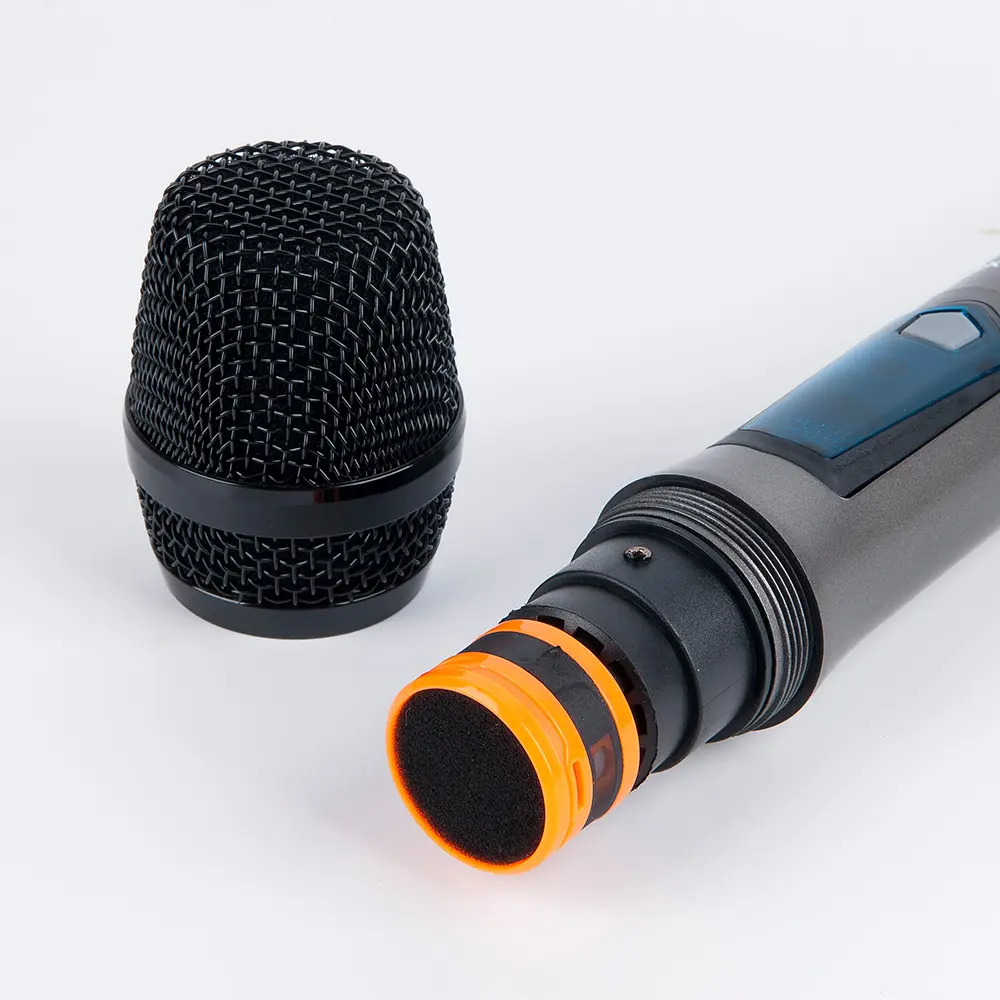 OEM Ruoca RC-U8091 Professional Single Handheld Wireless Microphone UHF Metal Handheld Cordless Dynamic Mic System ,Auto Connect, 1/4‘’Output, 200 FT for Karaoke/Party/DJ/Wedding/Speech/Outdoor Events Manufacturers, Factory