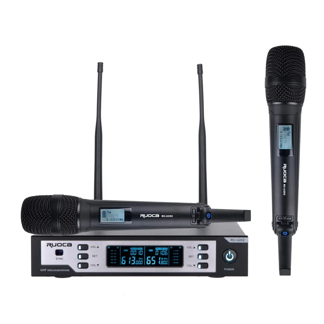 Wholesale RC-U202-Ruoca Professional Dual Channel Wireless Microphone Suppliers, Exporter