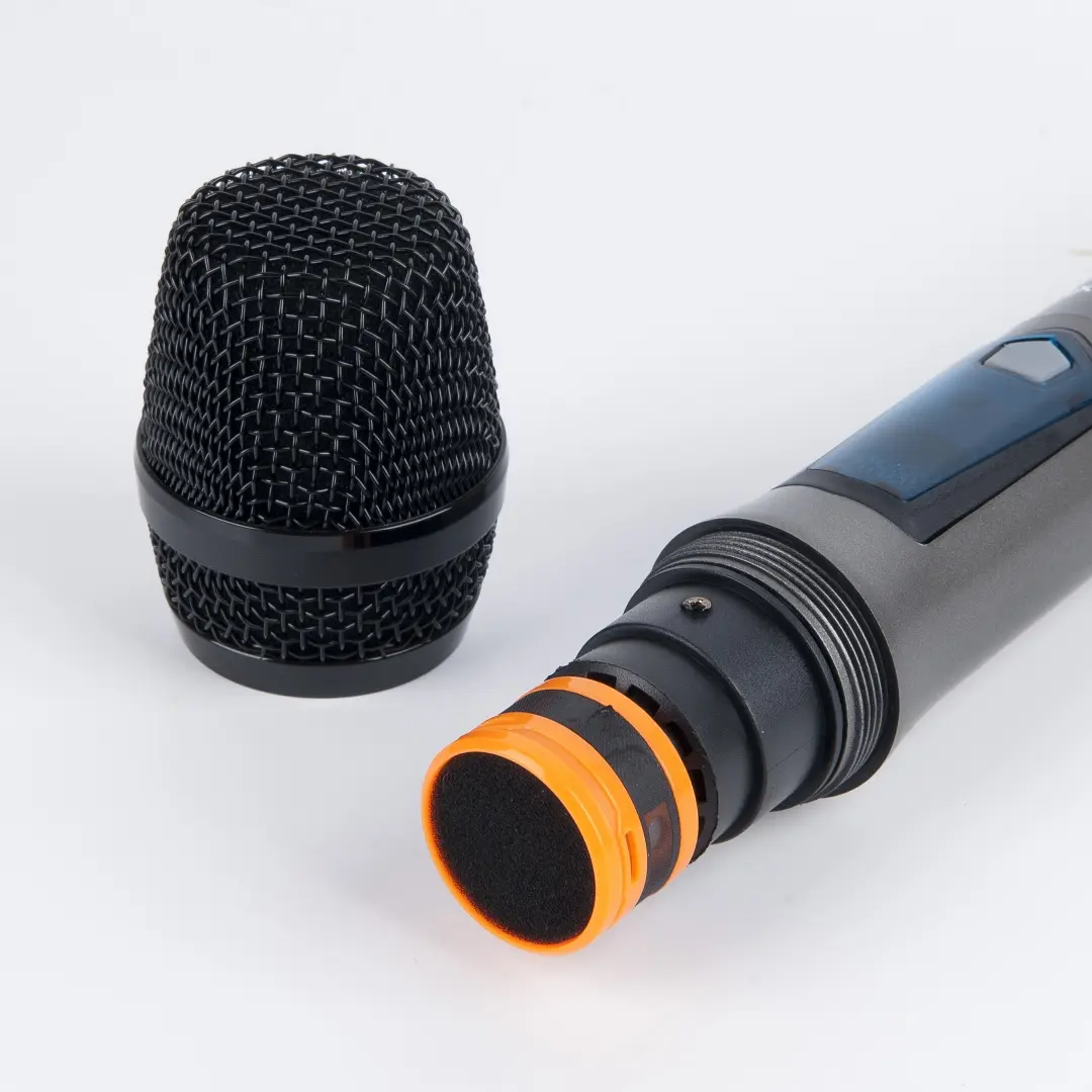 Custom Ruoca RC-U8062 Professional Dual Handheld Microphone UHF Wireless Microphone System with Recharging Mini Receiver for Home , Church , Conference Room,Stage Manufacturers, Factories