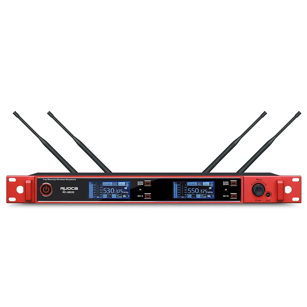 CE Certification RC-U8021-Ruoca Professional Dual Channel Wireless Microphone Supplier, Exporter