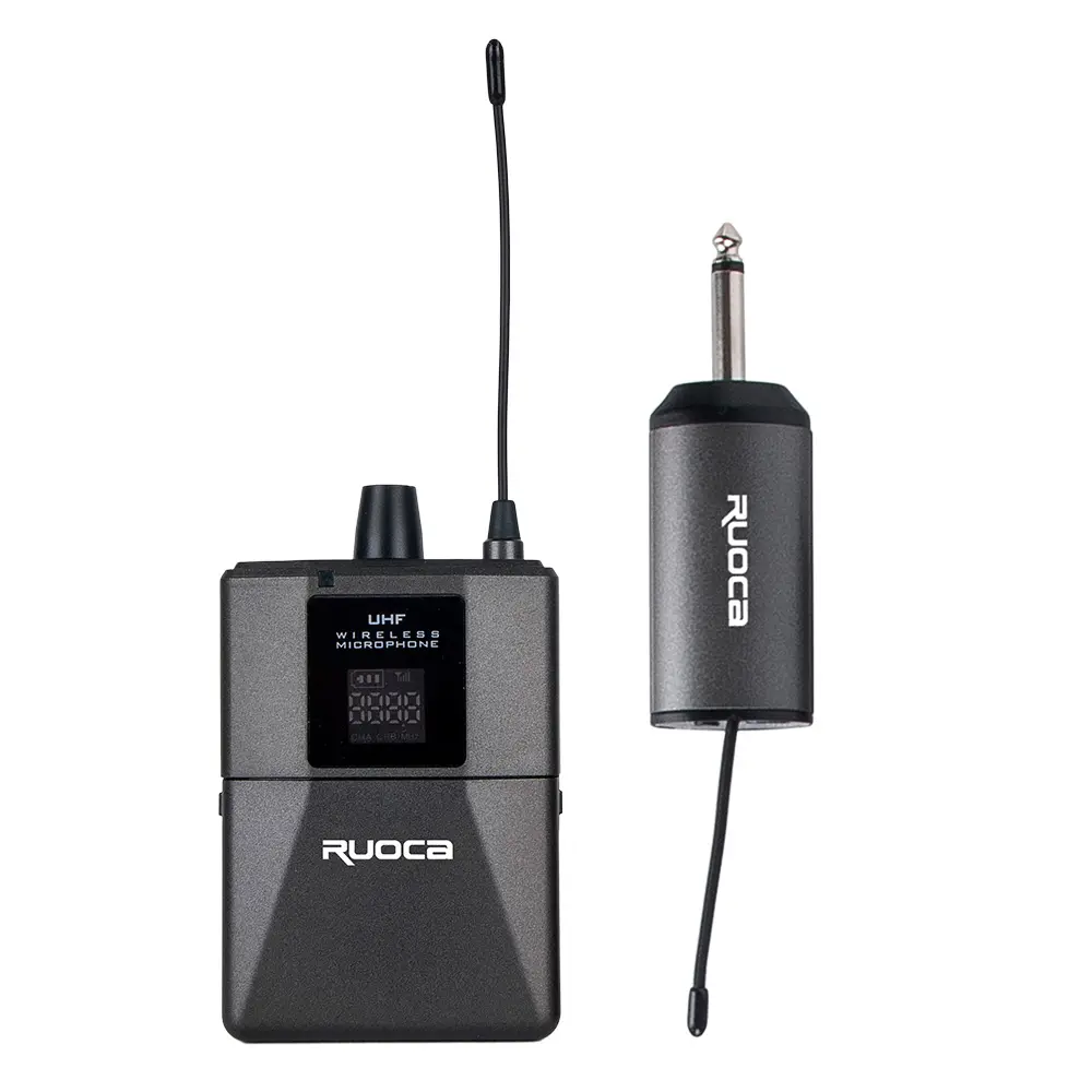 Wholesale Ruoca RC-U8061B Professional Single Bodypack with Clip or Headset Microphone UHF Wireless Microphone System with Recharging Mini Receiver for Home , Church , Conference Room,Stage Factories, Exporter