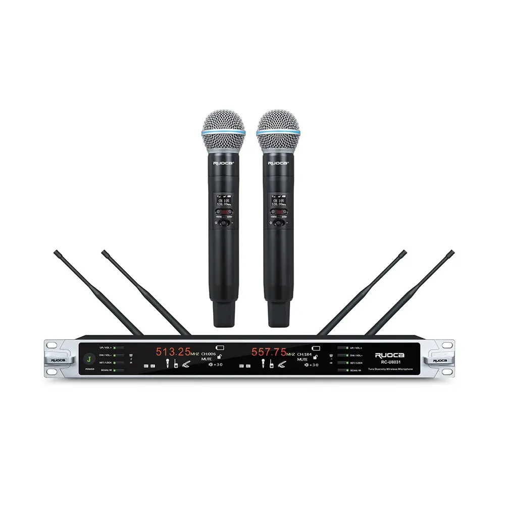 CE Certification Ruoca RC-U8031 Dual Channel True Diversity Wireless Microphone Factory, Factories