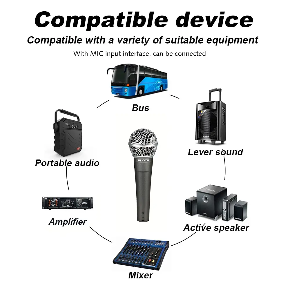 Best Ruoca Handheld Microphone RC-58 DJ Microphone Factories, Exporters