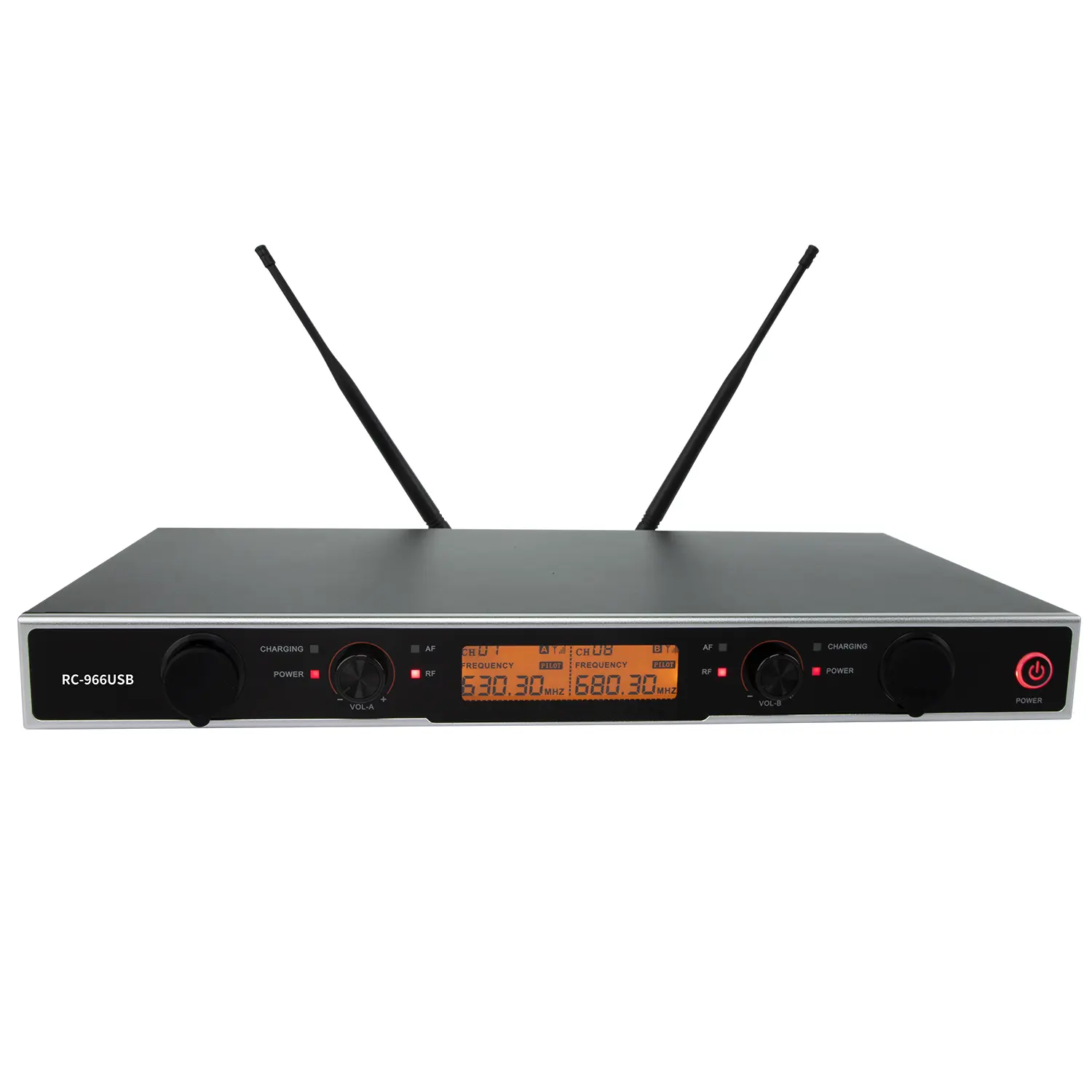 ODM RC-966USB-Ruoca Professional Dual Channel Wireless Microphone Recharging Microphone Factories, Exporters