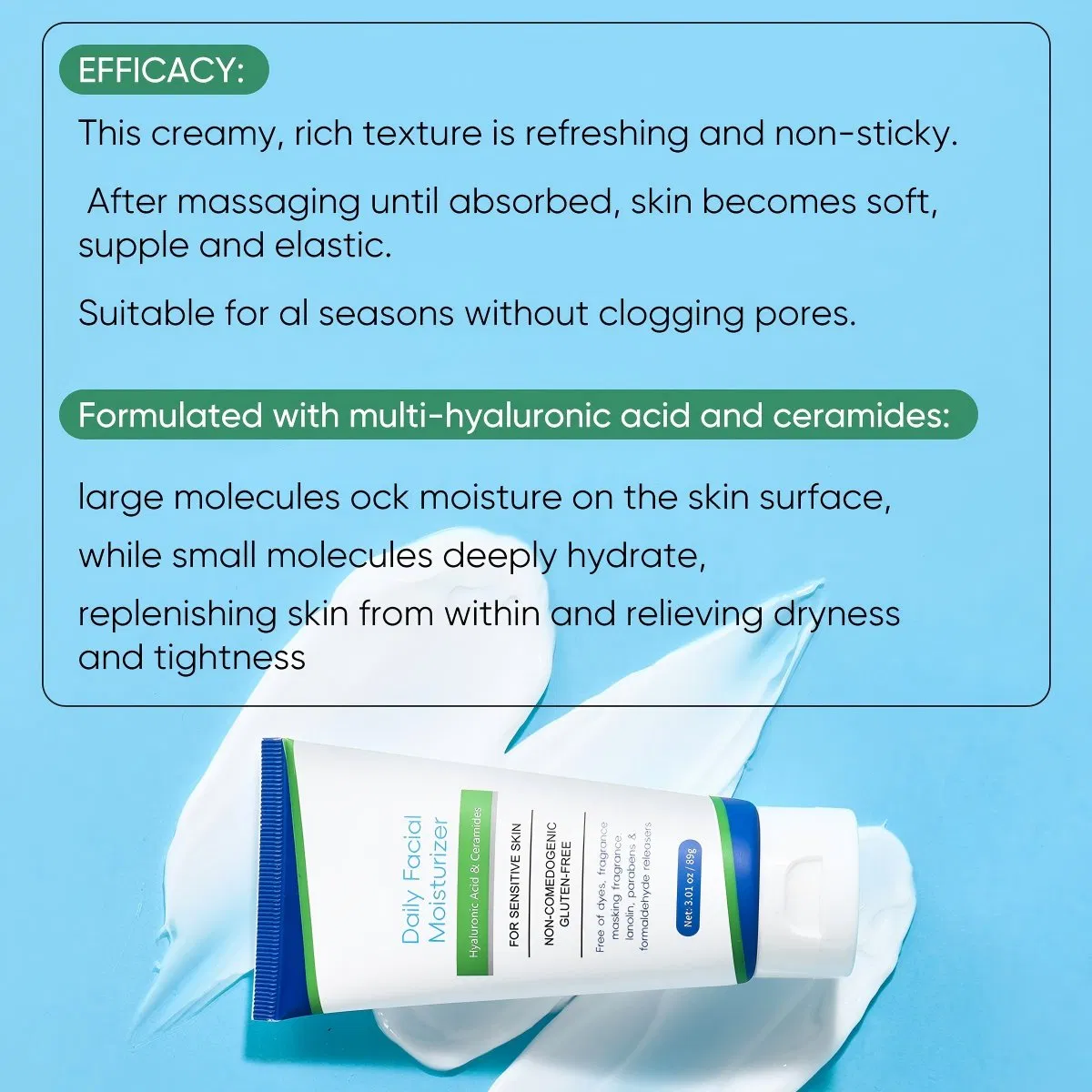 Creme Reparador de Barreira para Pele Sensível em Todas as Estações
