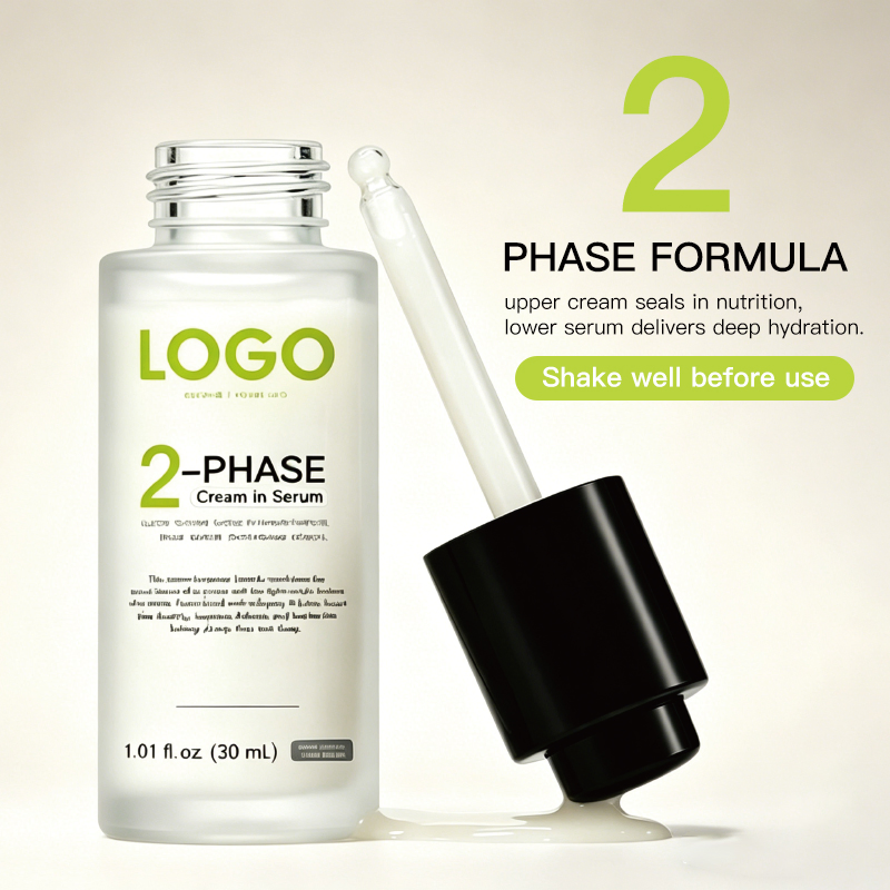 Linhas de Marca Própria Aumentam a Elasticidade da Pele Hidratar Preencher Firmar Aparência Jovem 58% Colágeno de Baixa Molecular 5% Botânico 2 Creme Sérum em Fase