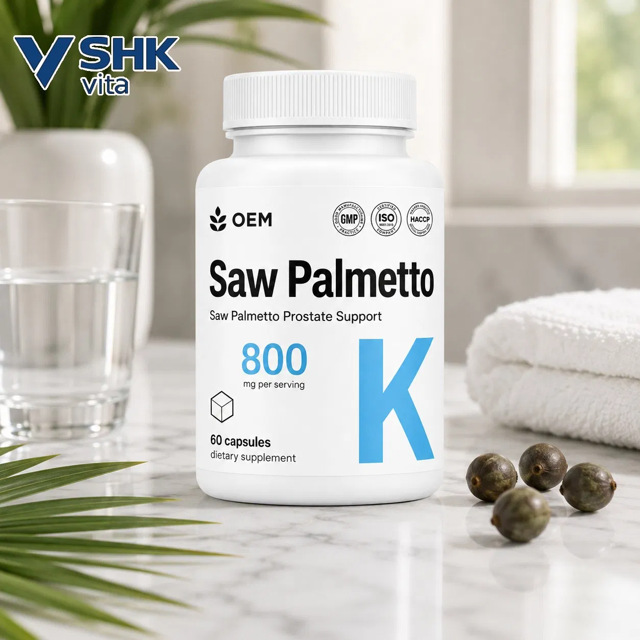 Cápsulas de Suporte à Próstata Saw Palmetto para Homens - Suplemento de Saúde da Próstata e Urinária — Marca Privada OEM