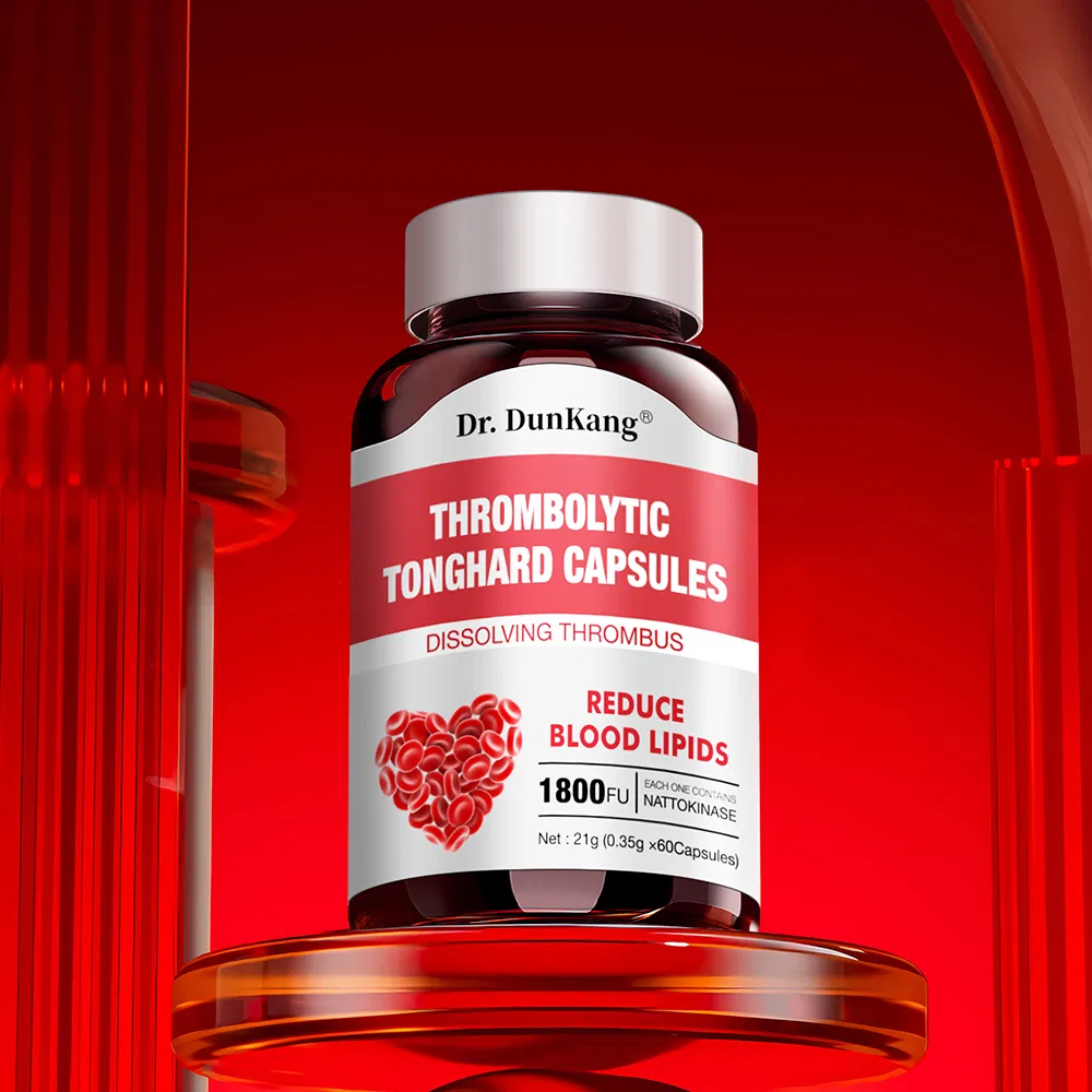 Cápsulas Thrombolíticas Tonghard OEM ODM, Pó de Natto - Extrato de Raiz de Kudzu Apoia a Saúde Cardiovascular Suplementos com Logotipo Personalizado