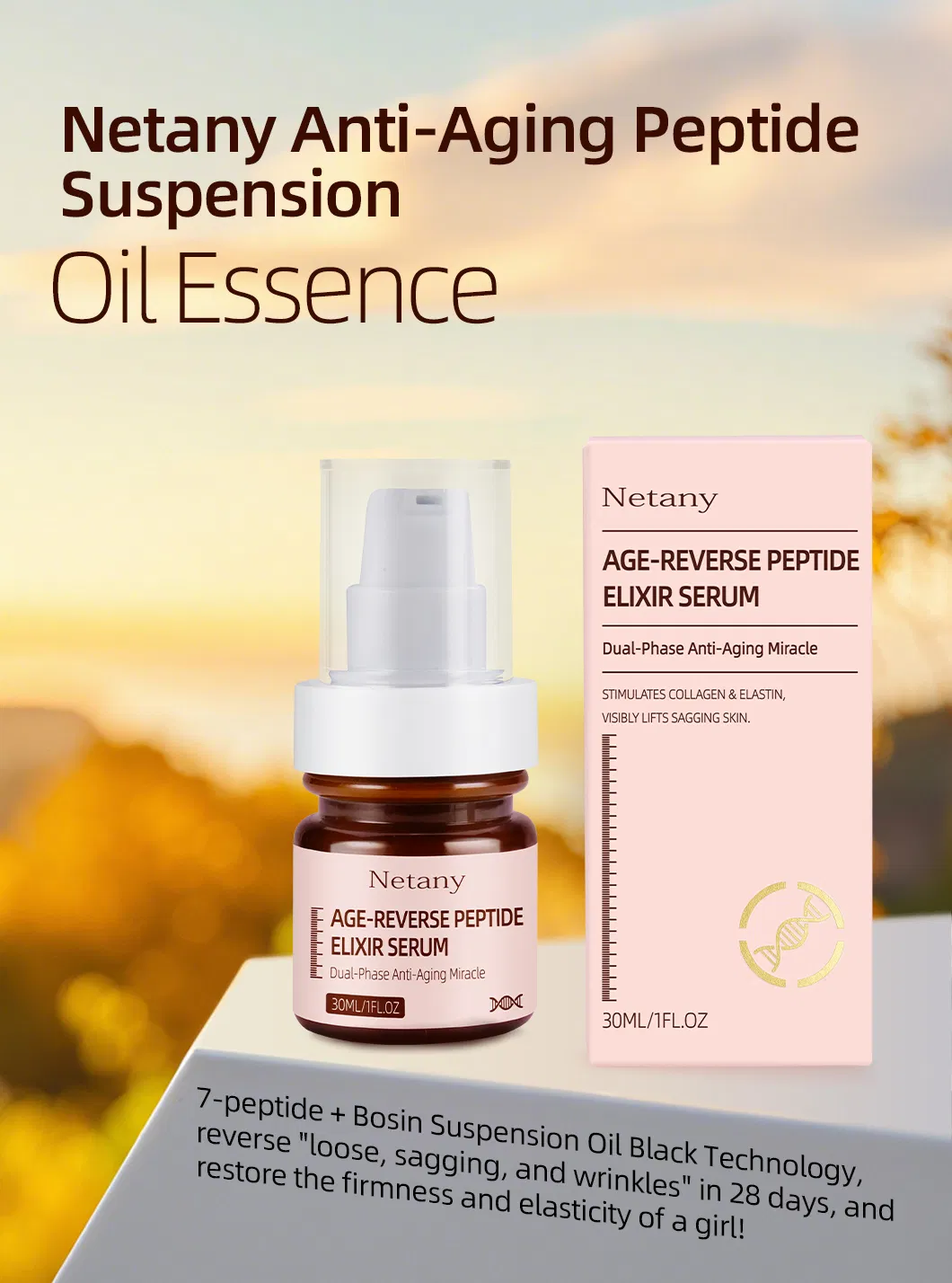 Óleo de Suspensão Rejuvenescedor para a Pele Cosméticos de Beleza Sérum Facial Antienvelhecimento